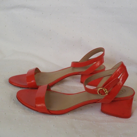Tory Burch Winona Orange Patent Leather size 8M - Picture 3 of 9